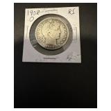 1908 O Barber half dollar