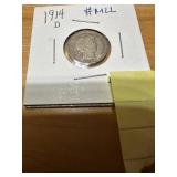 1914 D Barber dime