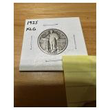 Silver 1925 Standing Liberty quarter