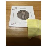 1927 silver Standing Liberty quarter