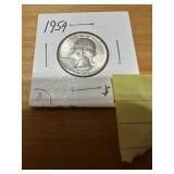 1954 silver Washington quarter