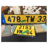 Metal foreign License plates