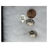 Sterling earrings with stone