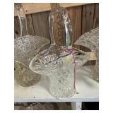 Glass basket w/handle