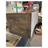 Wooden crate w/misc contents