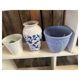 Misc lot of planters-glazed