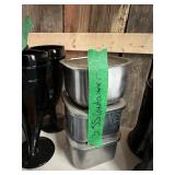 Set of 3 stackable food cannisters w/lids-metal