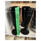 4 Black Tiara Horn glasses