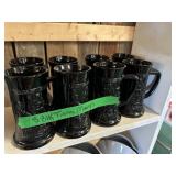 8 Black Tiara Mugs