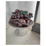 Italian ?Glazed Grapes in dish