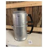 Double decker Alum coffee pot-intact