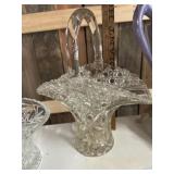 Glass basket w/handle