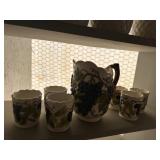 Glazed Pitcher and glasses