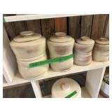 4 pc Frankoma cannister set