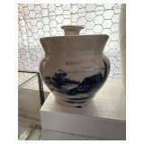 Glazed Marshall blue&white Cream and sugar