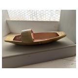 Vintage Gonder Pottery Sampan Boat planter