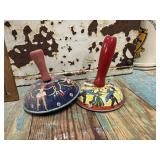 Vintge metal Holiday noise makers