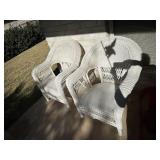 Pair of outdoor wicker chairs