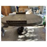 Wooden dining table w/pedestal base