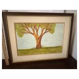 Framed painted picture