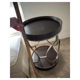 Metal and wood drink table 1 of 2