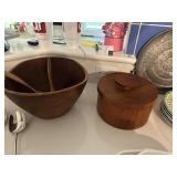Wooden dishes lot