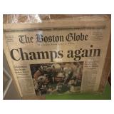 The Boston Globe Champs Again newspaper