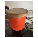 Orange enamel? Tobacco canniser