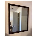 Wood frame mirror