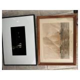 Pair of sailboat prints