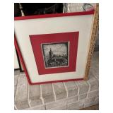 Framed black and whtie church