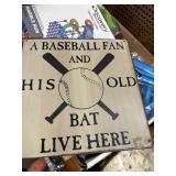 Metal Baseball Bat sign