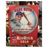 Metal red Babe Ruth sign