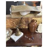 Vintage brass adjustable desk lamp