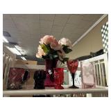 Misc red glass decor