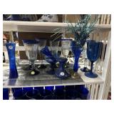 Misc blue glass lot