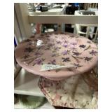 Pink cake stand