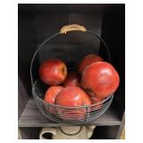 Basket w/faux apples