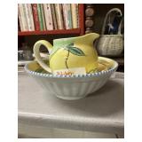 Handpainted Pitcher and bowl set