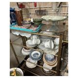 Misc dishes, glassware lot