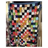 Handstitched quilt top