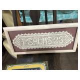 Framed crochet Psalms 23