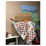 Picnic basket w/misc items