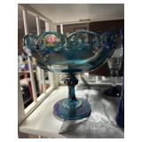 Indiana Blue Carnival Iridescent compost bowl
