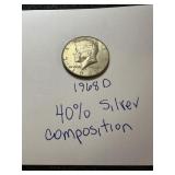 1968 O Kennedy half dollar-40% Silver