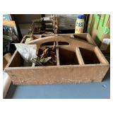 Wooden carpenters crate w/misc contents