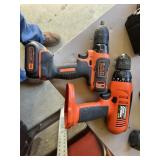 Pair of Black and Decker drills