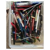 Box of misc writing pens