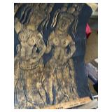 Vintage Temple rubbing, rice paper?