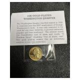 24 Gold Plated Washington quarter
